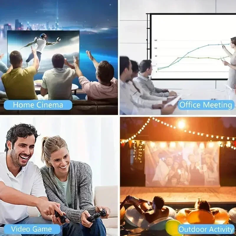 Miniproyector LED YG300 HD 320x240p compatible con HDMI, USB, TF, reproductor multimedia de audio para el hogar, proyector inteligente portátil para viajes