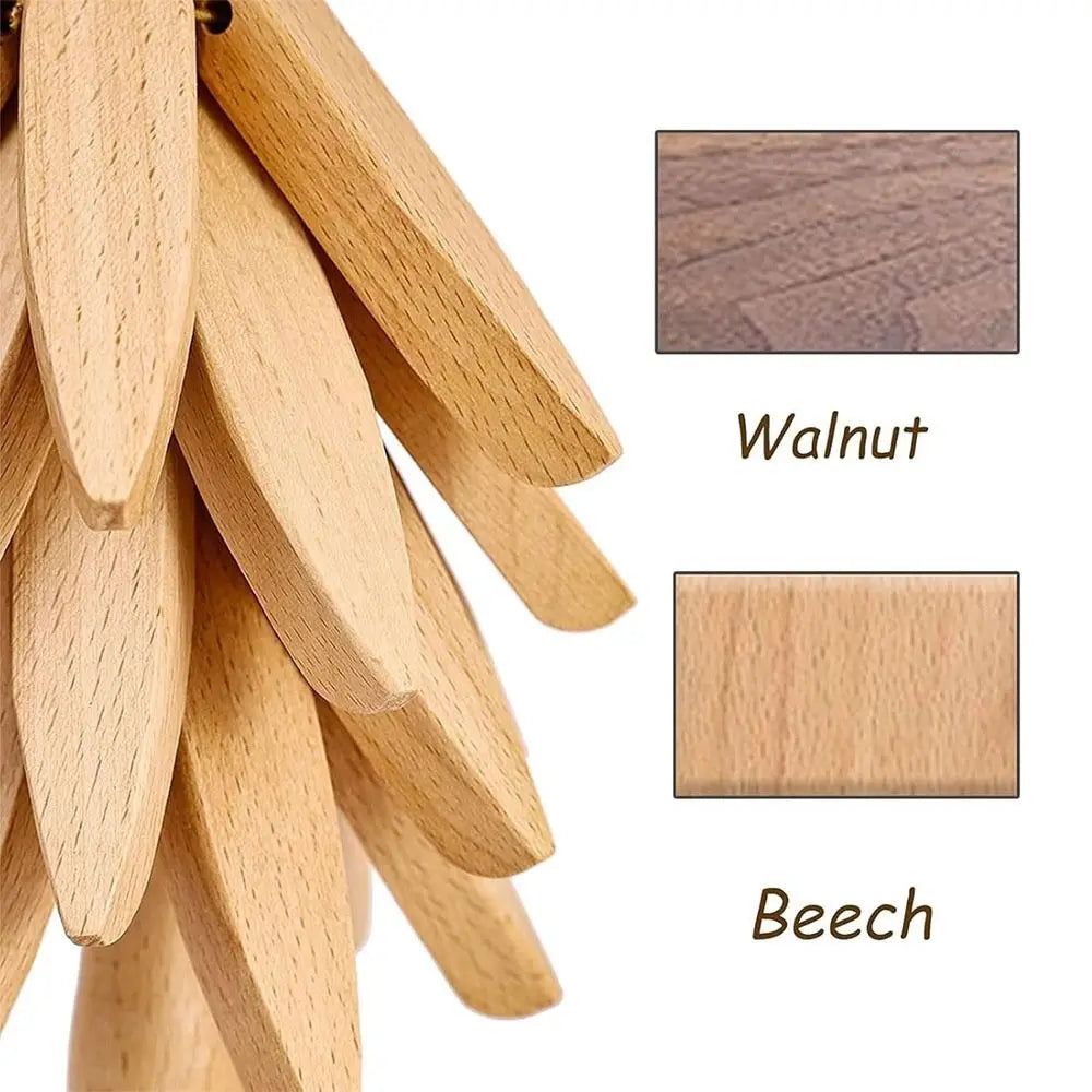 3/4PCS Anti Scald Heat Tree Design Coaster Resistant Coaster Wood Placemats Heat Insulating Mat Tree Shape Non-slip Coaster Set