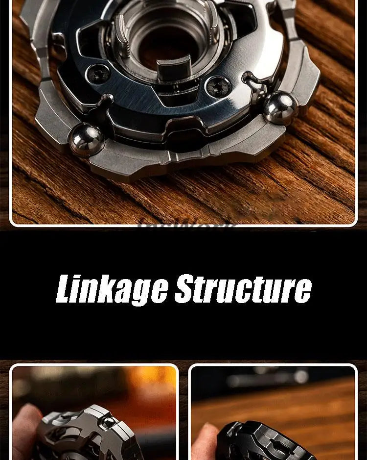 WANWU EDC Zeus X Linkage Structure Titanium Alloy Fingertip Gyro Finger Ring Decompression Toy