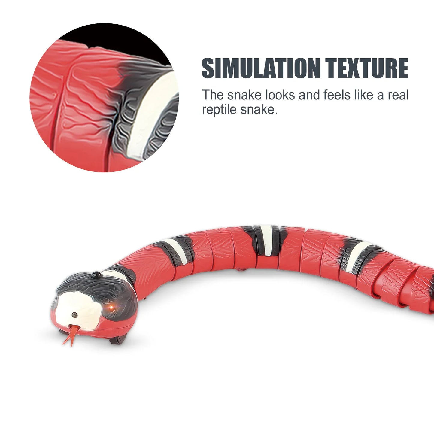 Tricky Snake Cat Toys Interactive Electric Induction Snake Toy Smart Sensing Tease Toys for Cats Game Accessories Pet Supplies