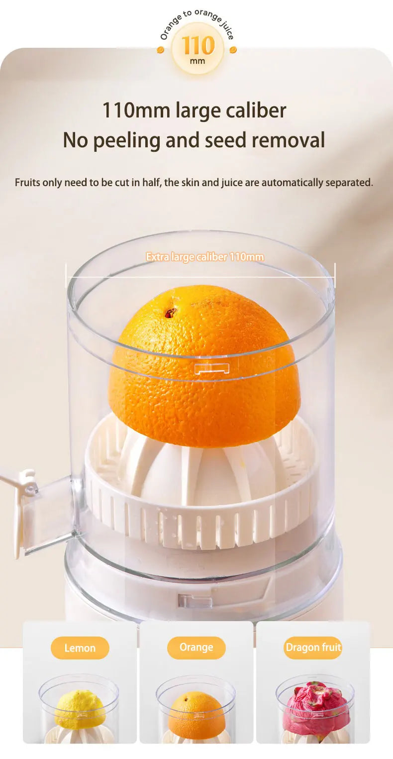 45W Electric Juicer 1500mAh Rechargeable Automatic Blender Fruit Squeezer Portable Shakes Smoothie Fruit Separation Raw Juicer