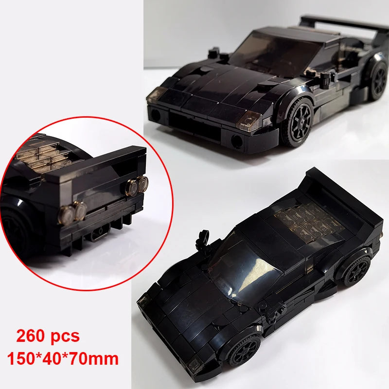 Technical Moc Car City Speed Champion Sports Car Racing Vehicle Building Blocks Brick Educational Construction Toys