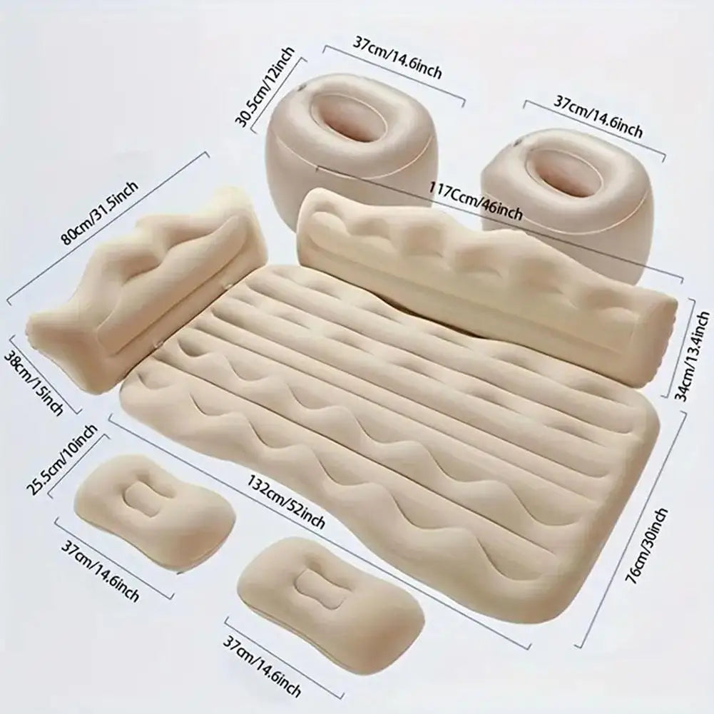 Cama inflable portátil para viajes en automóvil de 174*126 cm, colchón para acampar al aire libre, colchón de aire plegable trasero para automóvil, accesorios para automóvil