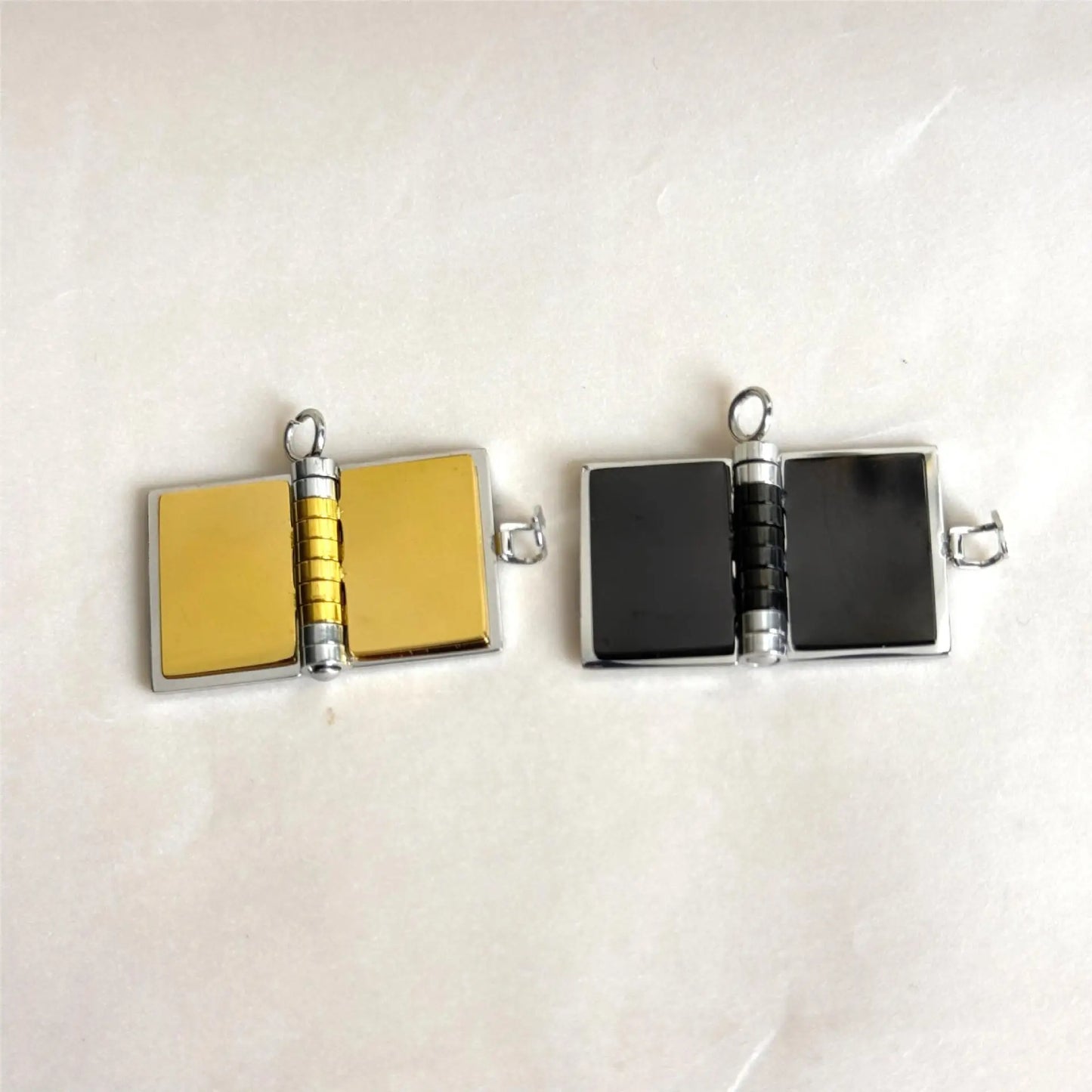 3 Pages Book Custom Name Necklace Openable Love Letter Personalized Text Pendant Unisex Chain Girl Valentine Day Gift waterproof