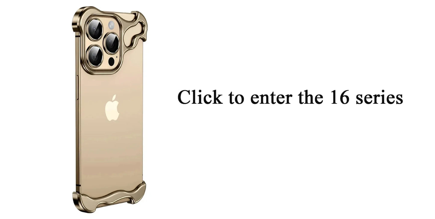 Titanium Metal Phone Case for IPhone 16 15 14 13 Pro Max Lens Film Aluminum Alloy Corner Pad Bumper Shockproof No Border Cover