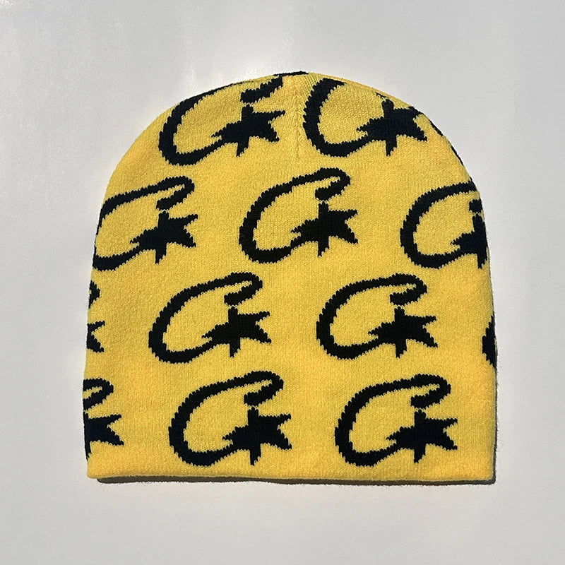 1 gorro de punto para mujer, gorro de punto para hombre, gorro unisex de punto moderno sin ala, para actividades al aire libre, estilo Y2k, hip hop, gótico, ciclismo