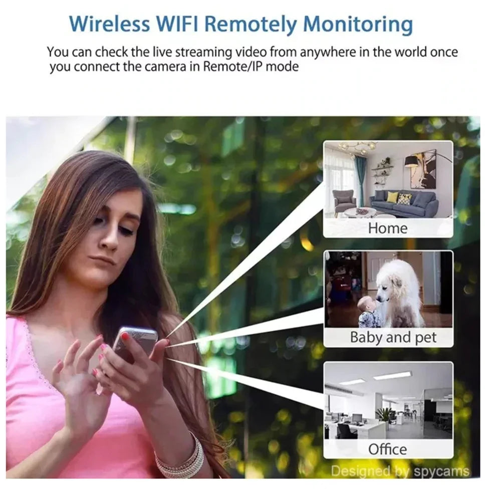 Mini caméra HD 1080P sans fil WiFi Baby Monitor Sécurité intérieure Surveillance Vision nocturne Caméscope Enregistreur audio vidéo