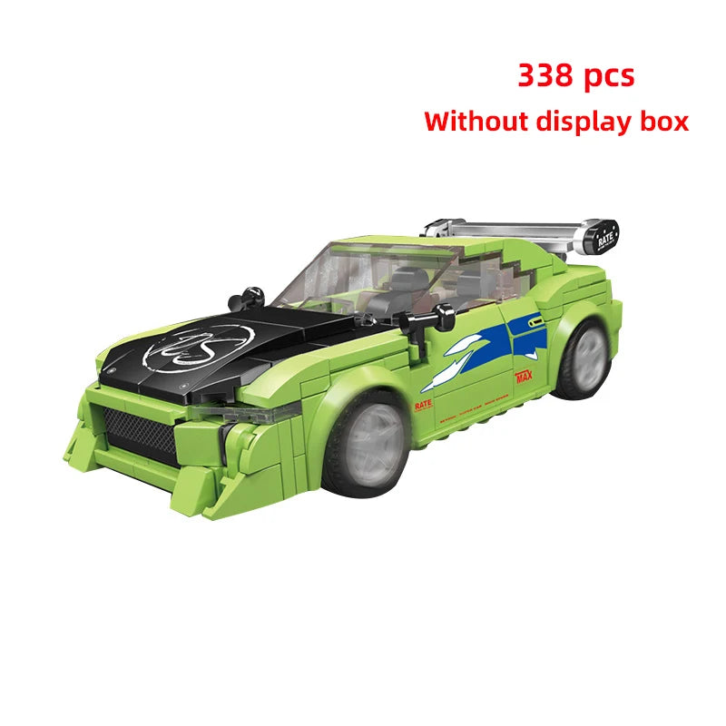 Technical Moc Car City Speed Champion Sports Car Racing Vehicle Building Blocks Brick Educational Construction Toys