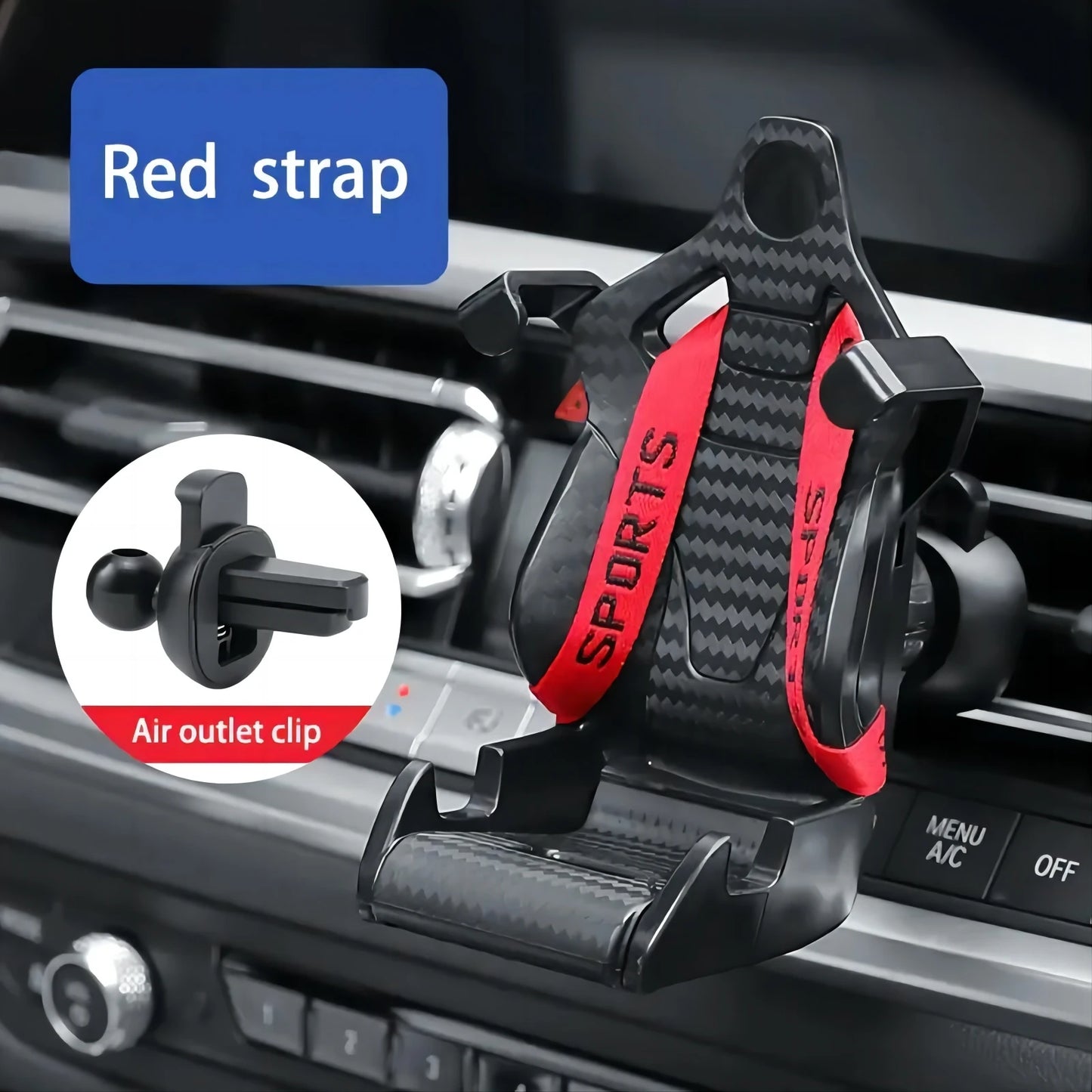 Racing Seat Shape Car Phone Bracket GPS Bracket Car Air Vent Universal Smartphone Bracket Trendfront