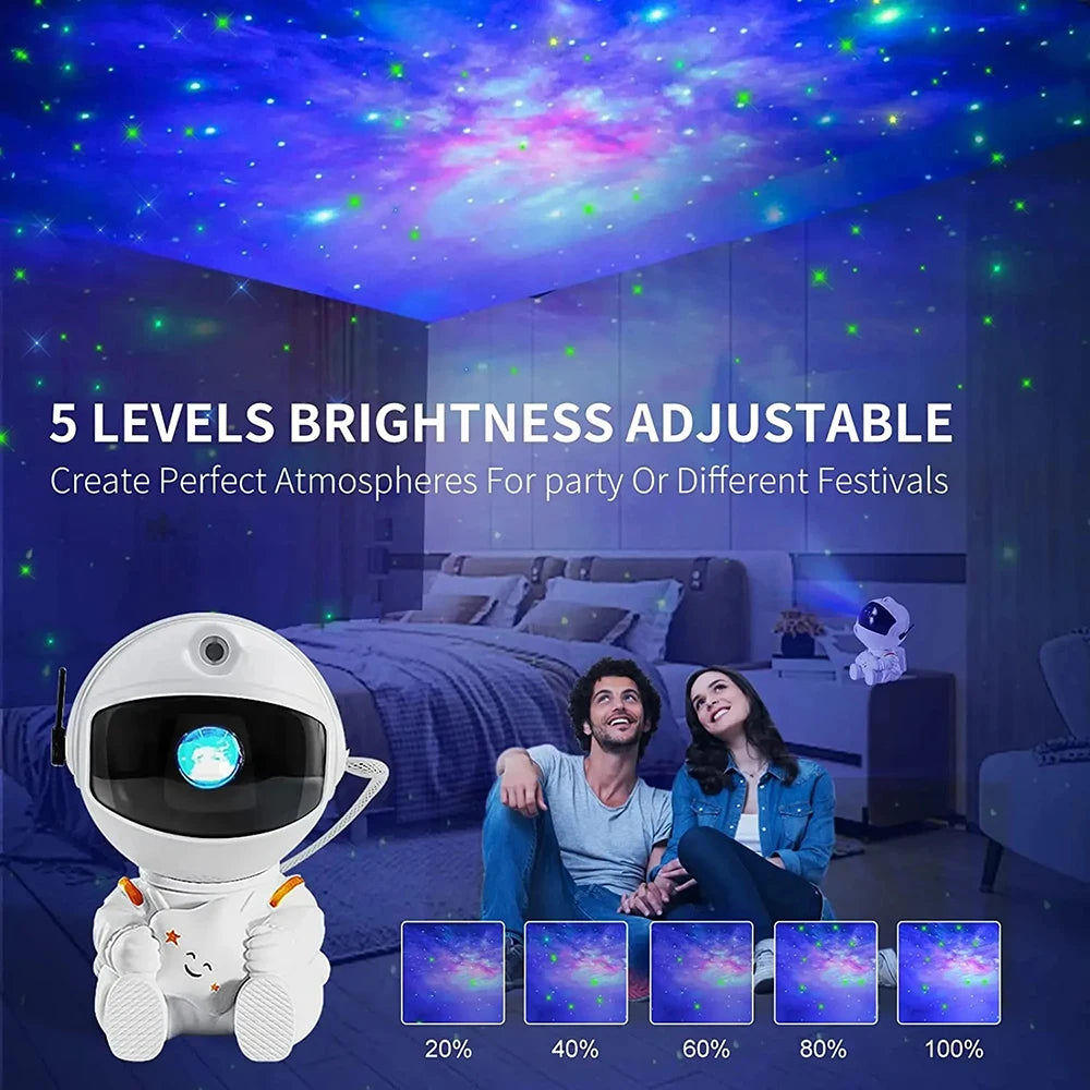 Projecteur d'étoiles, veilleuse de galaxie, projecteur d'astronautes, projecteur d'espace avec télécommande pour nébuleuse, pour chambre à coucher et maison