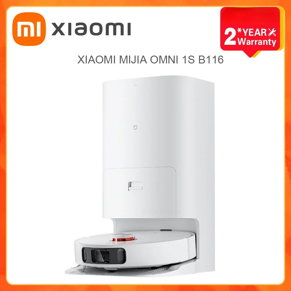 Aspiradoras robot XIAOMI MIJIA Omni 1S B116 Mop Base inteligente Máquina de eliminación de suciedad Recolección de polvo Autolimpieza Base vacía