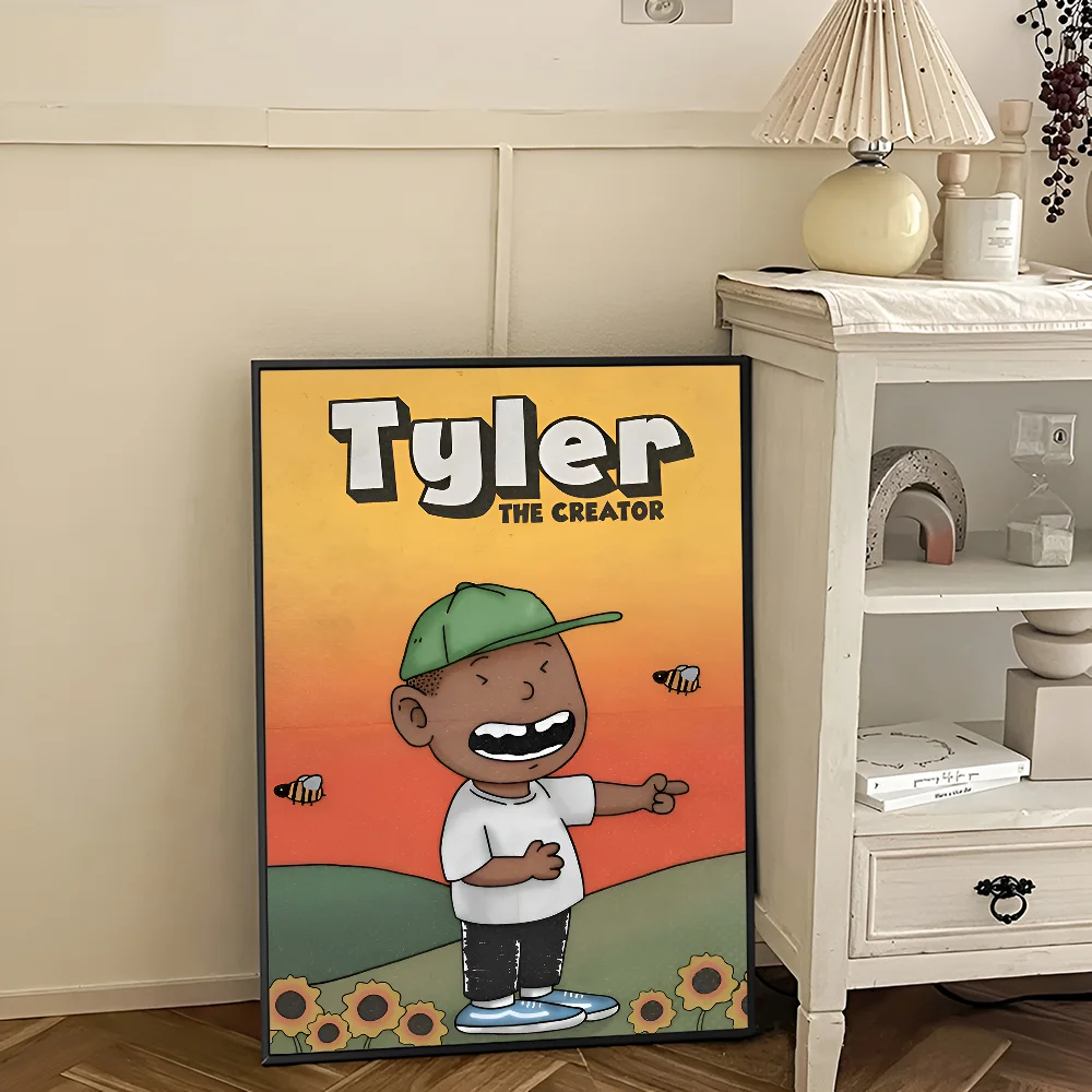 Rapper Tyler The Creator DIY Sticky Poster Waterproof Paper Sticker Coffee House Bar Home Decor