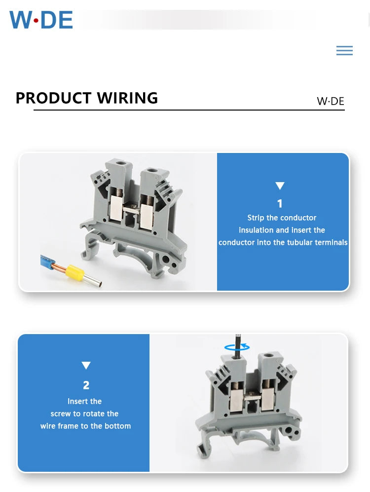 10 piezas Bloque de terminales de riel DIN UK-2.5B Cable Conductor eléctrico Conector universal Bloque de terminales de conexión por tornillo UK2.5B
