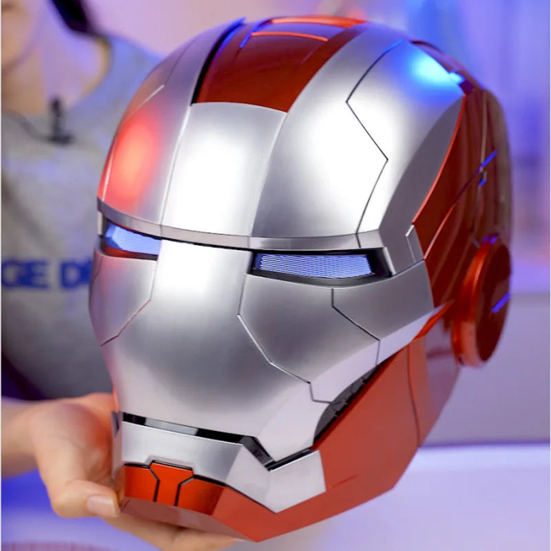 2024 New 1:1 Marvel Iron Man Mk5 Electric Helmet Multi-piece Opening And Closing Helmet Voice Control Eyes Model Adult Toy Gifts