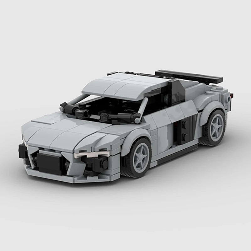 R8 MOC Car Speed Champions Super Race F1 Vehicle Model Building Block Creative Toy Racing Brick Technical Christmas Gift City