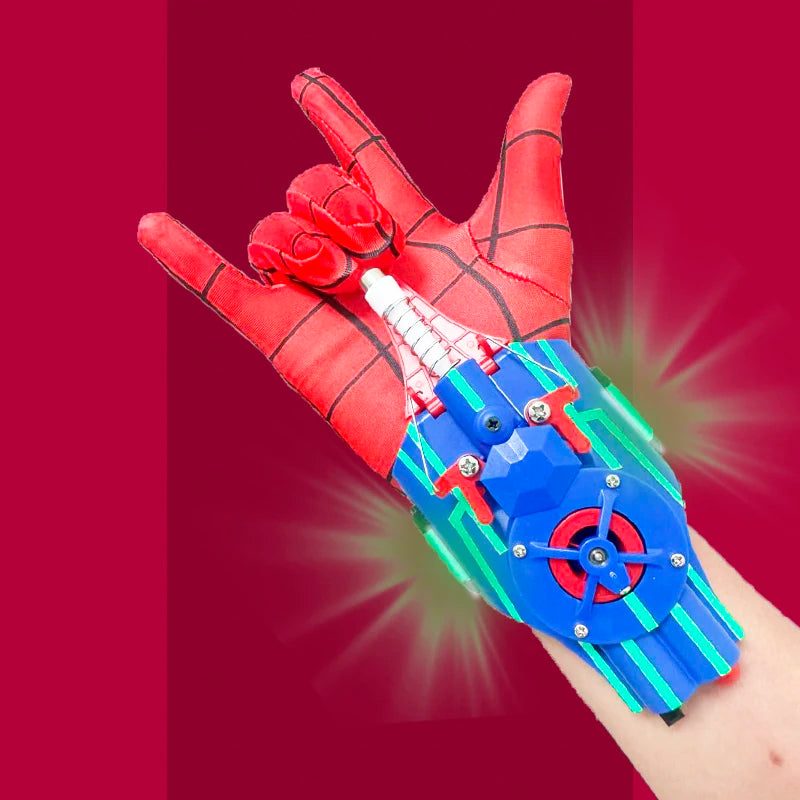 Lanzadores de muñeca, tiradores, accesorios de cosplay de Peter Parker, dispositivo de disparo, juguetes para niños, Spider-Man, juguete de lanzamiento de seda, lanzadores de telarañas