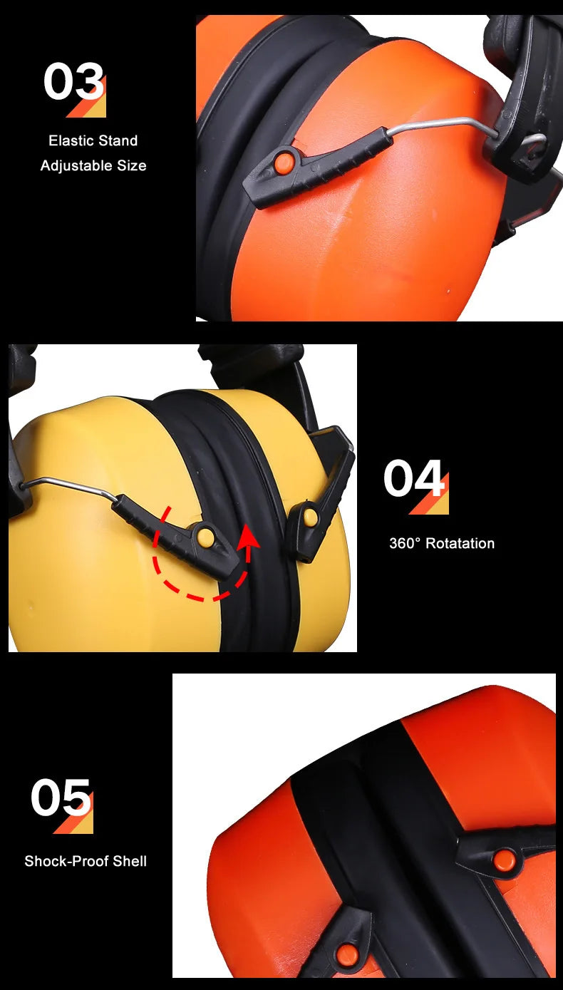 Auriculares de seguridad para el trabajo, antirruido, para el trabajo, para aprender, dormir, para carpinteros, para disparar, protección auditiva, auriculares portátiles