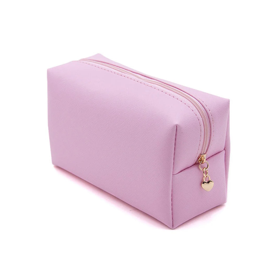 1 ~ 10 piezas de neceser pequeño para mujer, de piel sintética, resistente al agua, con cremallera, bolsa de maquillaje, organizador de maquillaje de viaje, estuche de belleza