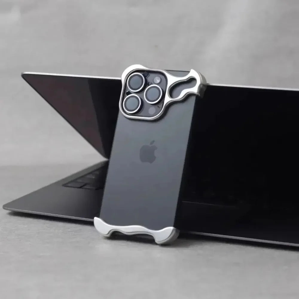 Titanium Metal Phone Case for IPhone 16 15 14 13 Pro Max Lens Film Aluminum Alloy Corner Pad Bumper Shockproof No Border Cover