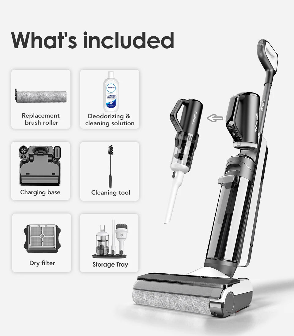 Tineco Floor One S5 Combo Wet Dry Vacuum Cleaner Cordless Smart Floor Washer Upright Home Electric Mop Wireless Self-Cleaning