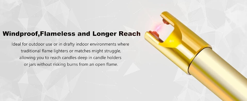 360° Outdoor Kitchen Lighter USB Rechargeable Portable Electronic Lighter Safety Lock Eco-friendly For Candles Gas Stoves