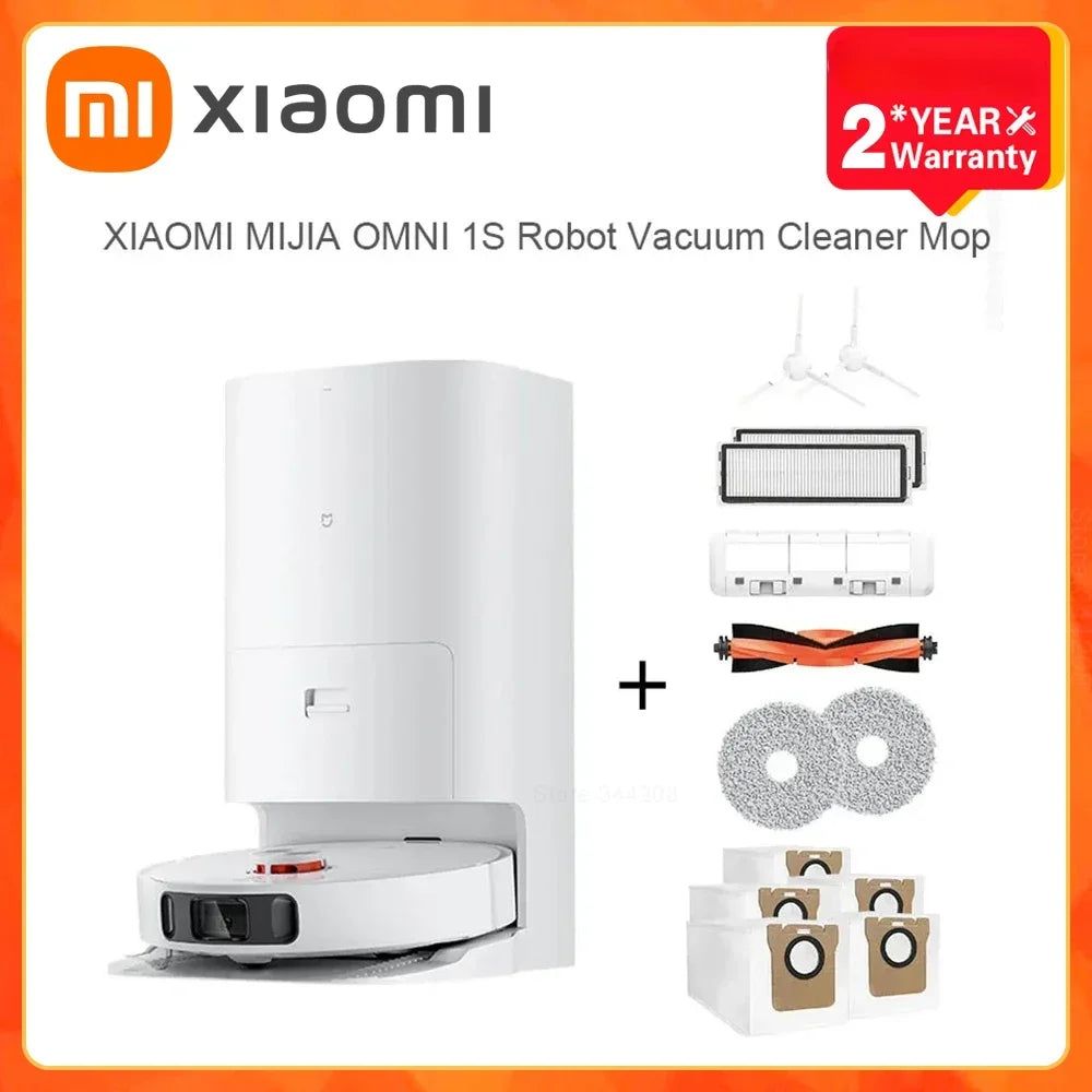 Aspiradoras robot XIAOMI MIJIA Omni 1S B116 Mop Base inteligente Máquina de eliminación de suciedad Recolección de polvo Autolimpieza Base vacía