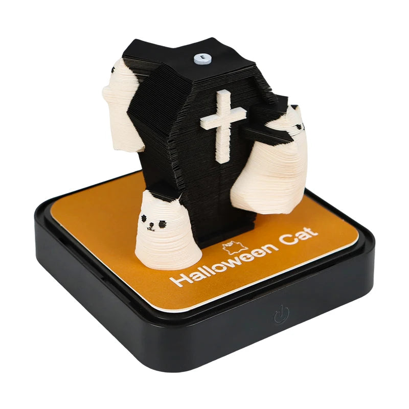 Omoshiroi Block 365 Date 3D Calender Halloween Special Building Design Party Gifts NotePad For Halloween Christmas Favor