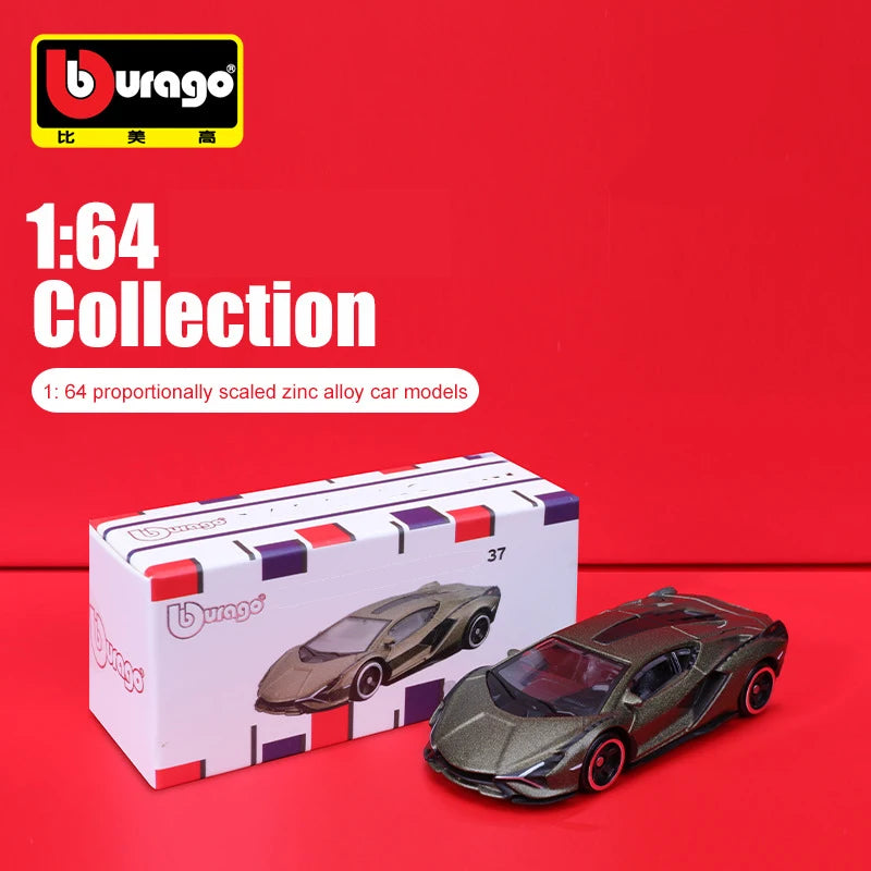 1/64 Simulated Parking Lot Model Classic Static Car Bburago Alloy Diecasting Vehicles Miniature Scene Assembly Display Frame Toy