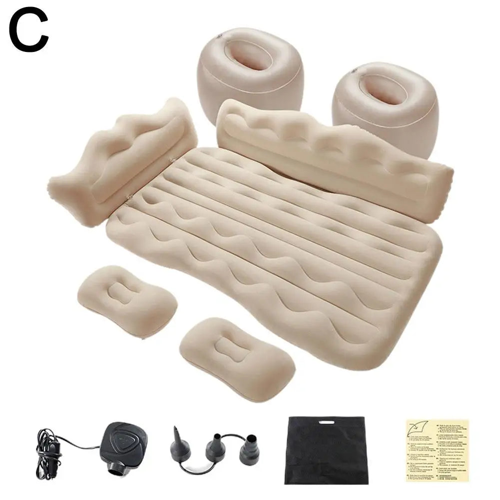 Cama inflable portátil para viajes en automóvil de 174*126 cm, colchón para acampar al aire libre, colchón de aire plegable trasero para automóvil, accesorios para automóvil