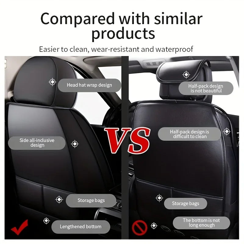 2 Premium Front Seat Cove Universal Car Seat Cover PU Leather ProtAction Breathable All-inclusive Seat Cushion car accessories