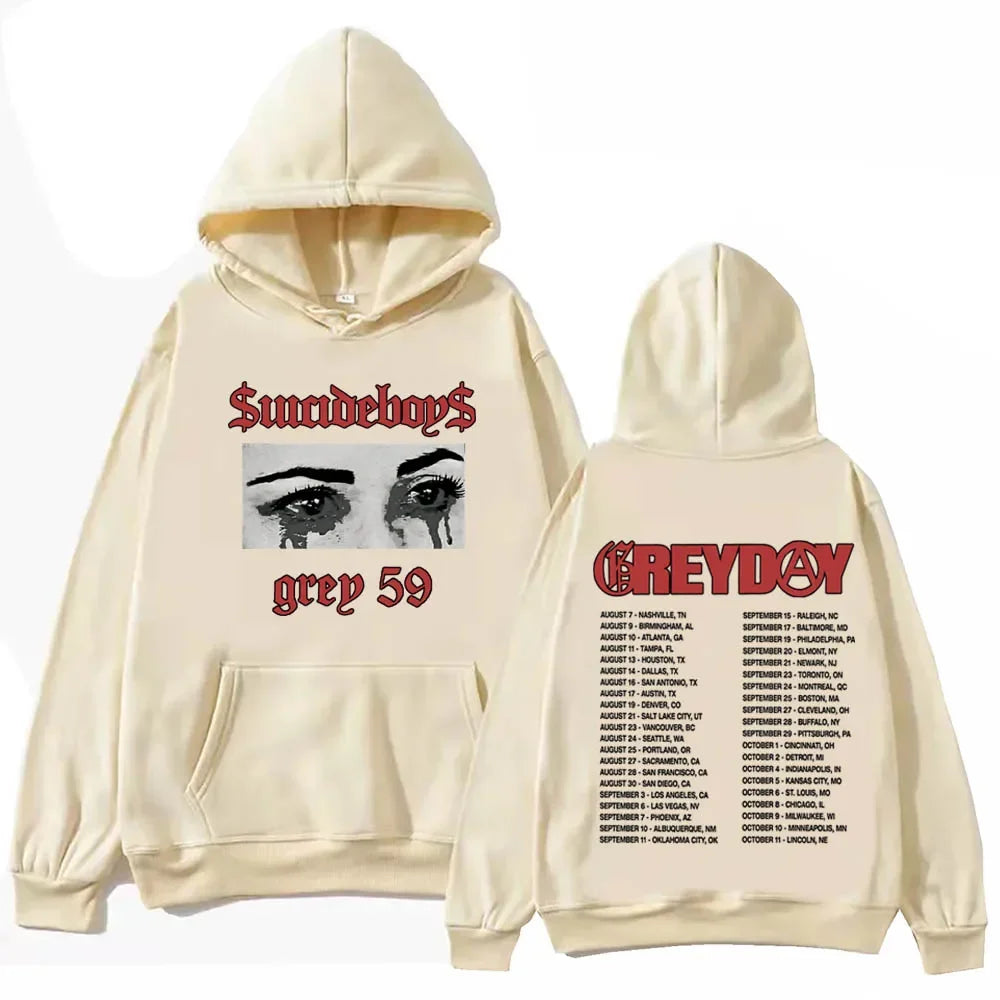 SuicideBoys G-59 Greyday Hoodie Harajuku Hip Hop Pullover Tops Sweatshirt Fans Gift
