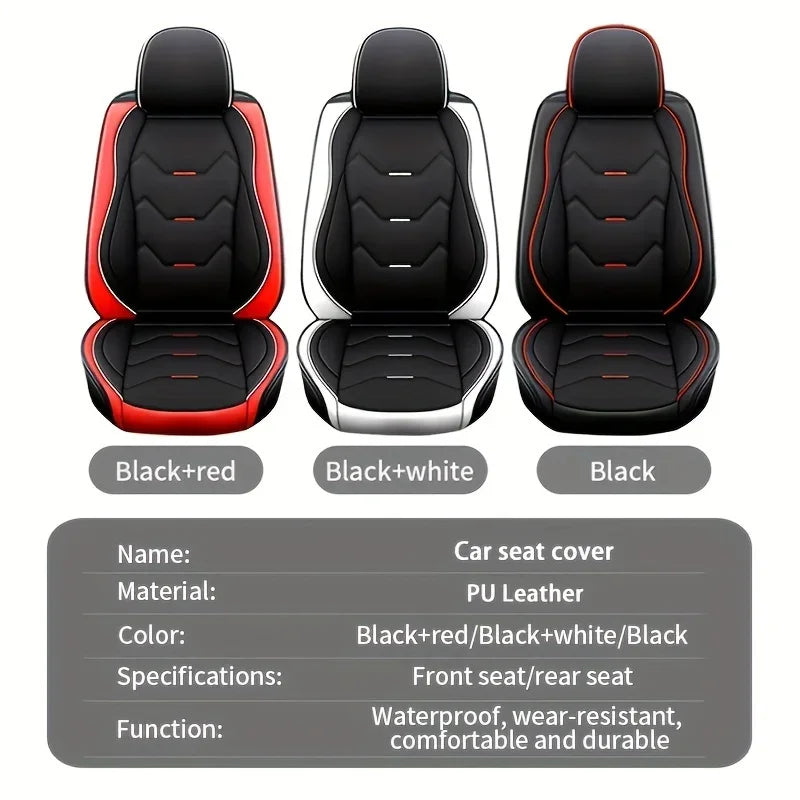 2 Premium Front Seat Cove Universal Car Seat Cover PU Leather ProtAction Breathable All-inclusive Seat Cushion car accessories
