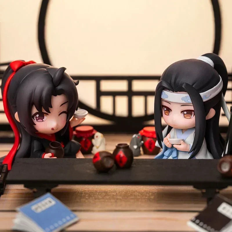 The Founder of Diabolism Q Version Action Figure Pvc Cute Wei Wuxian Lan Xichen Anime Model Statue Doll Collection Kids Toy Gift