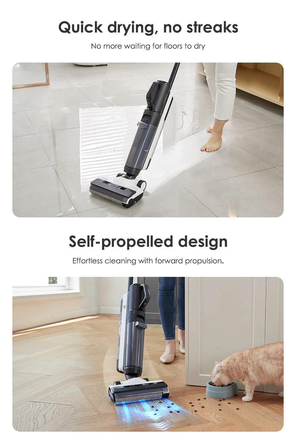Tineco Floor One S5 Combo Wet Dry Vacuum Cleaner Cordless Smart Floor Washer Upright Home Electric Mop Wireless Self-Cleaning