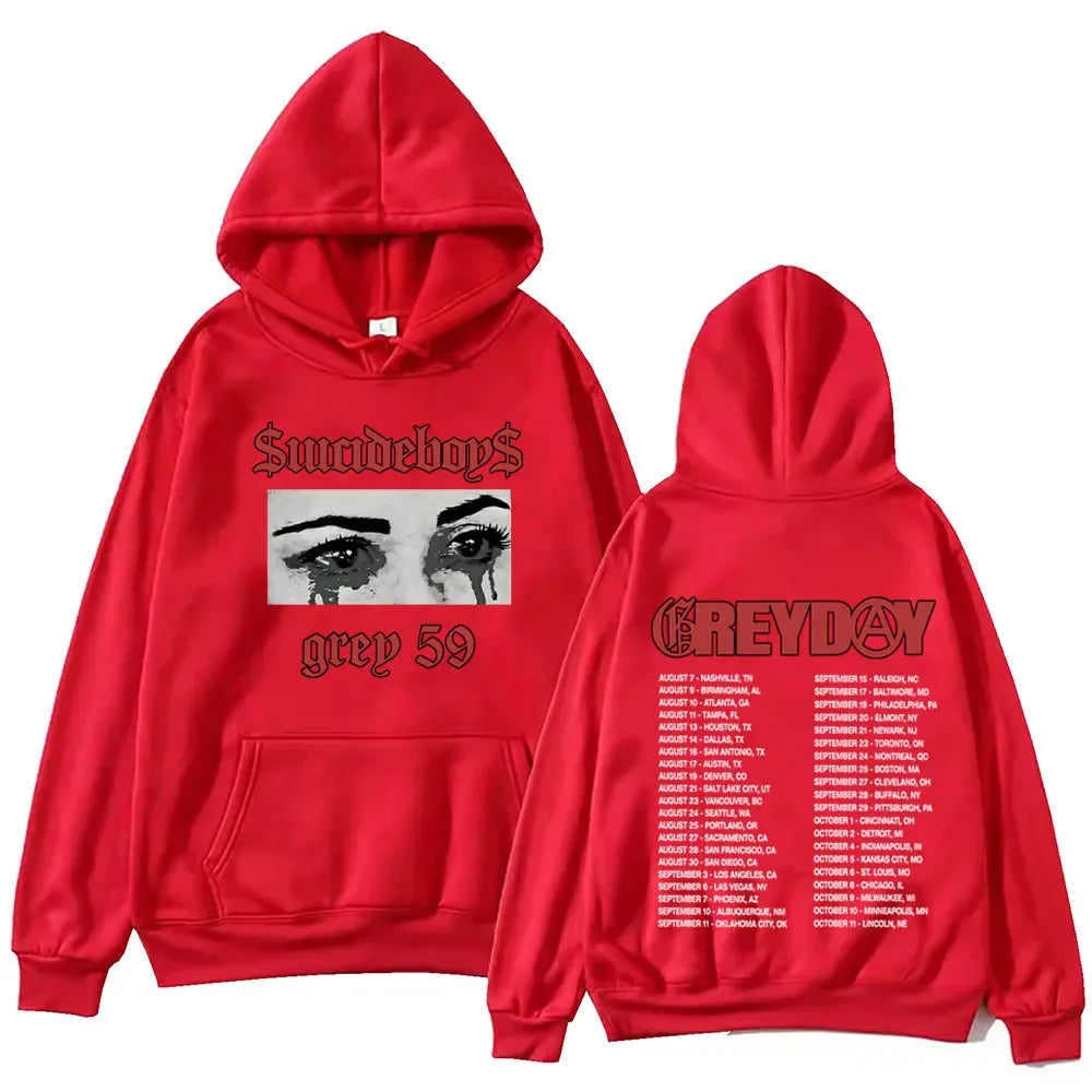 SuicideBoys G-59 Greyday Hoodie Harajuku Hip Hop Pullover Tops Sweatshirt Fans Gift