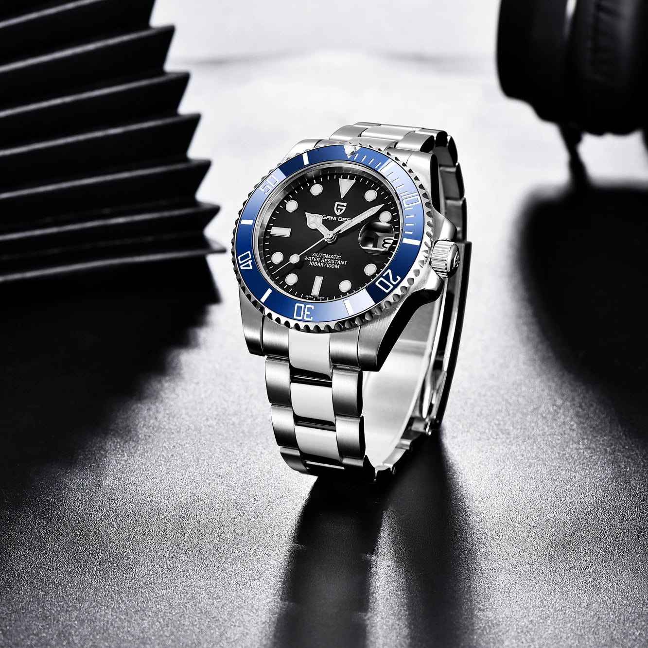 PAGANI DESIGN Men Automatic Mechanical Watches Luxury Sport Dive Clock NH35 Auto Date Sapphire 40MM Watch For Men reloj hombre