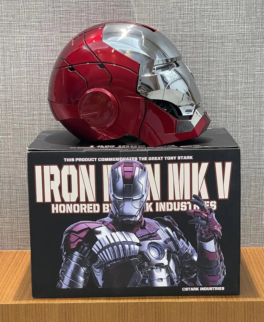 2024 New 1:1 Marvel Iron Man Mk5 Electric Helmet Multi-piece Opening And Closing Helmet Voice Control Eyes Model Adult Toy Gifts