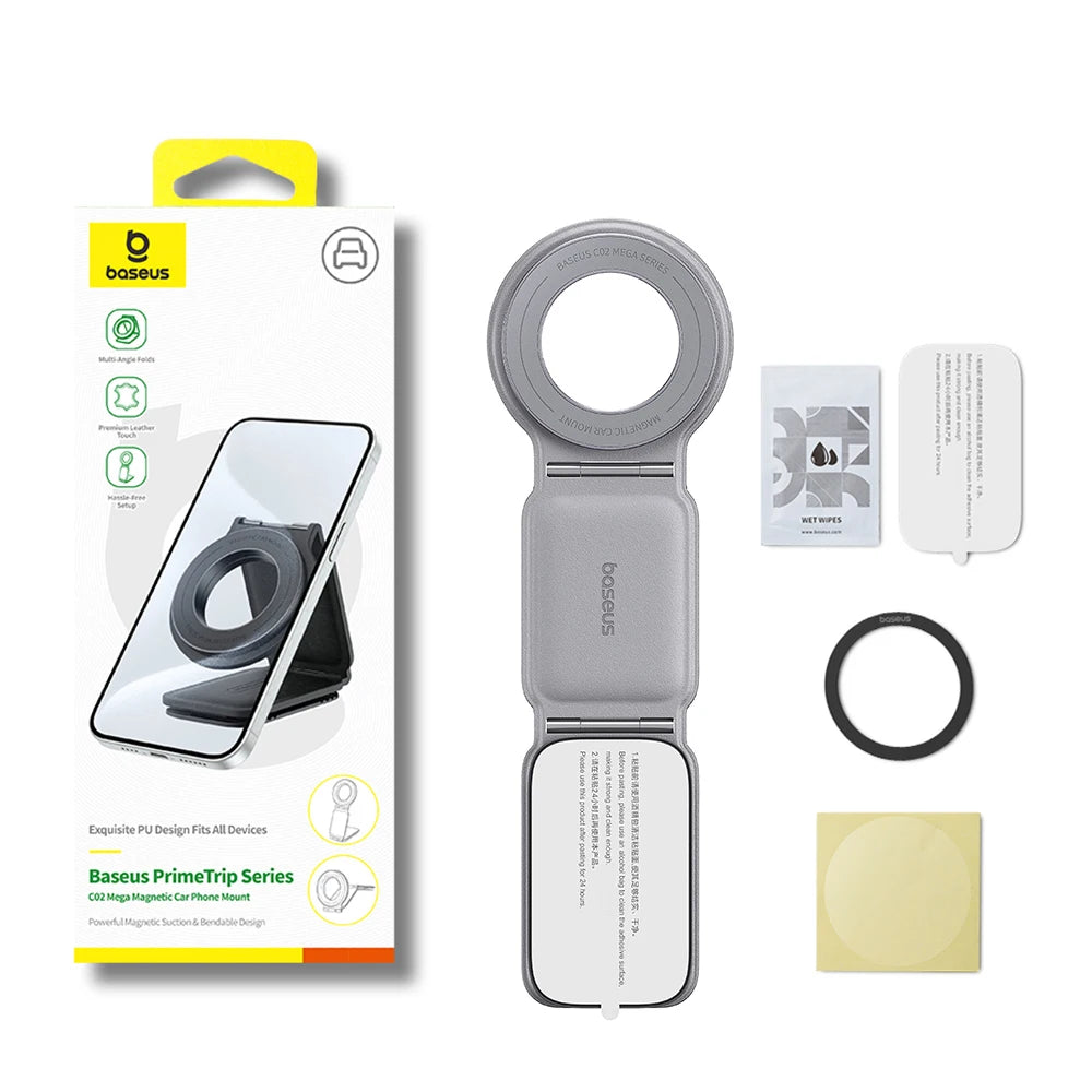 Soporte magnético para teléfono de coche Baseus, soporte para teléfono de coche plegable Magsafe para iPhone 15, 14, 13, 12 y Samsung