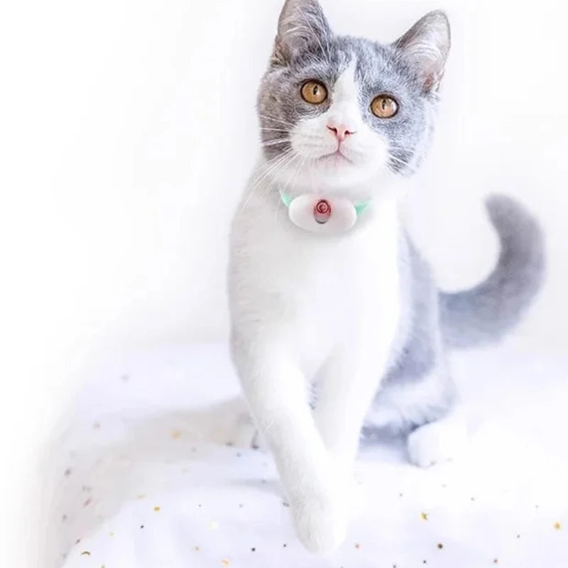 Smart Laser Tease Cat Collar Electric USB Rechargeable Pointer Kitten Automatic Toys Interactive Training Pet Goods