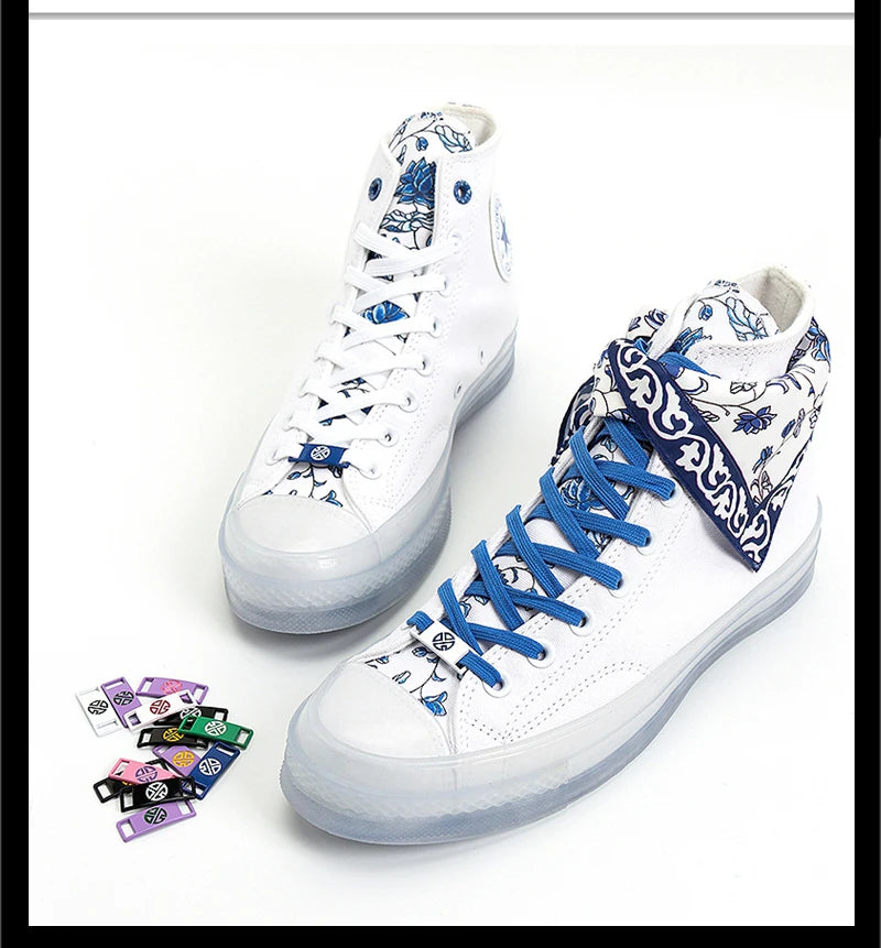 2PCS/Pair New AF1 Shoelaces Metal Buckle Sneakers Shoelace Decorations Shoe Charms Sports Metal Kits Shoes Accessories Luxurious