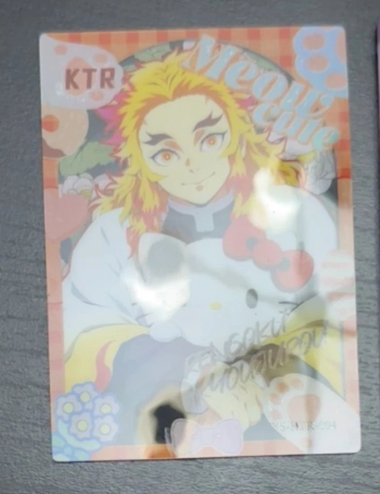 Anime Demon Slayer Kamado Tanjirou Kochou Shinobu Kanroji Mitsuri Iguro Obanai Collection Cards Christmas Birthday Gifts Toys