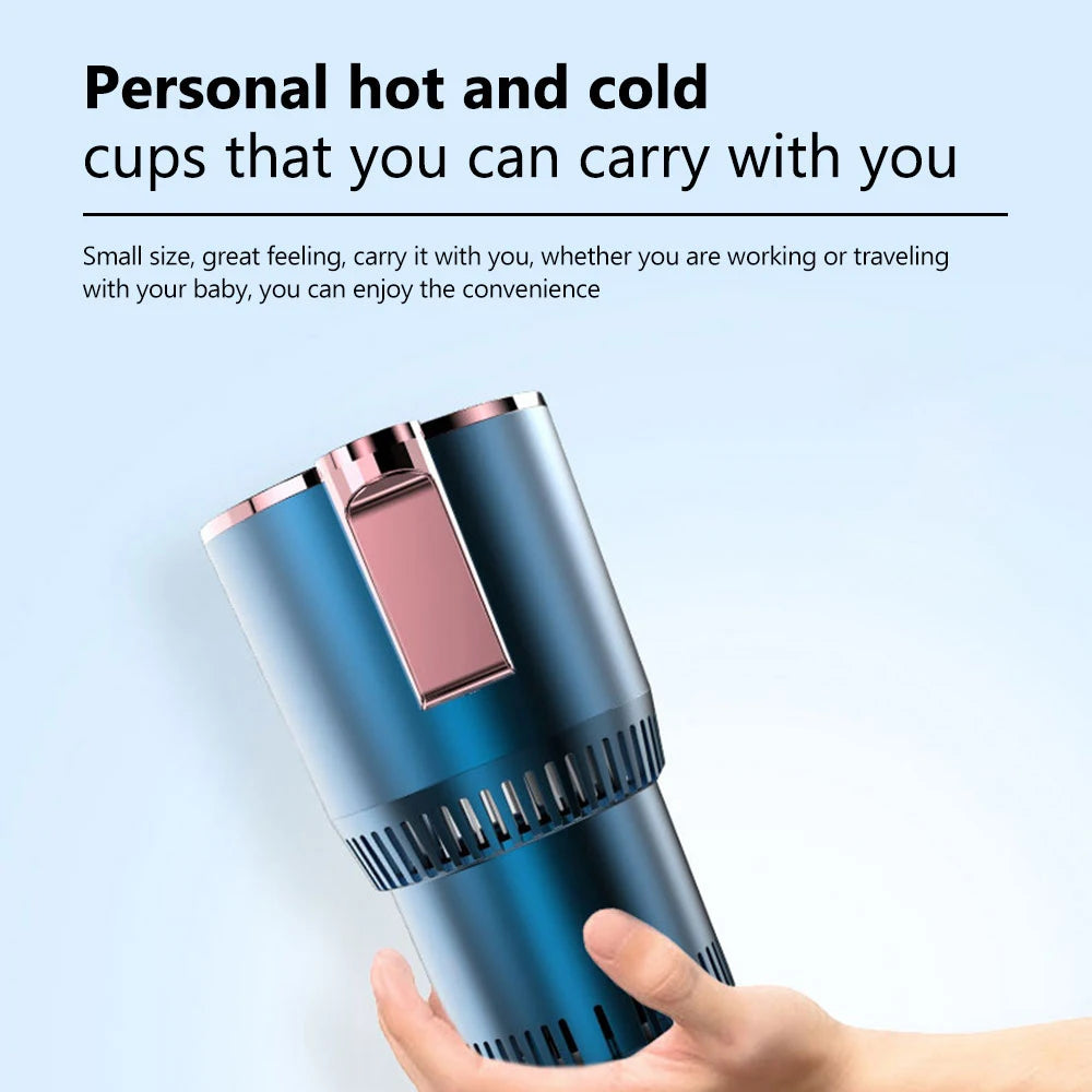 Portavasos para coche con pantalla táctil de 12 V, para bebidas frías y calientes, con pantalla digital inteligente, para el hogar, para acampar y viajar