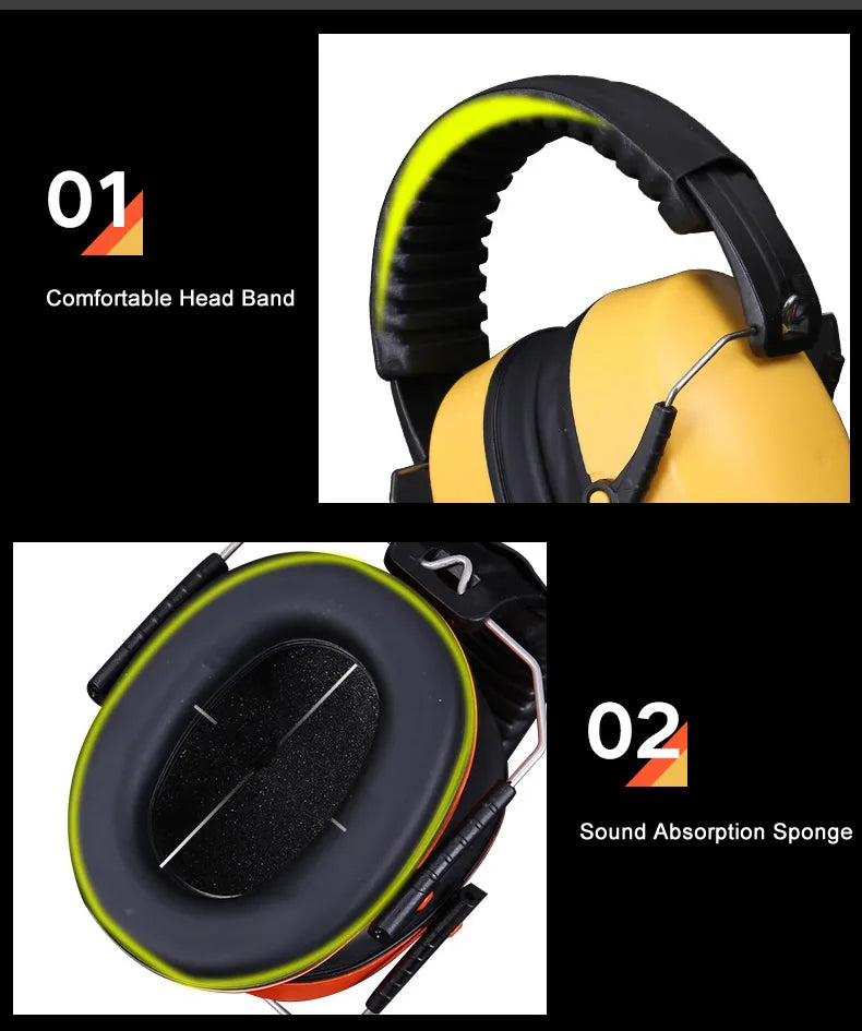 Auriculares de seguridad para el trabajo, antirruido, para el trabajo, para aprender, dormir, para carpinteros, para disparar, protección auditiva, auriculares portátiles