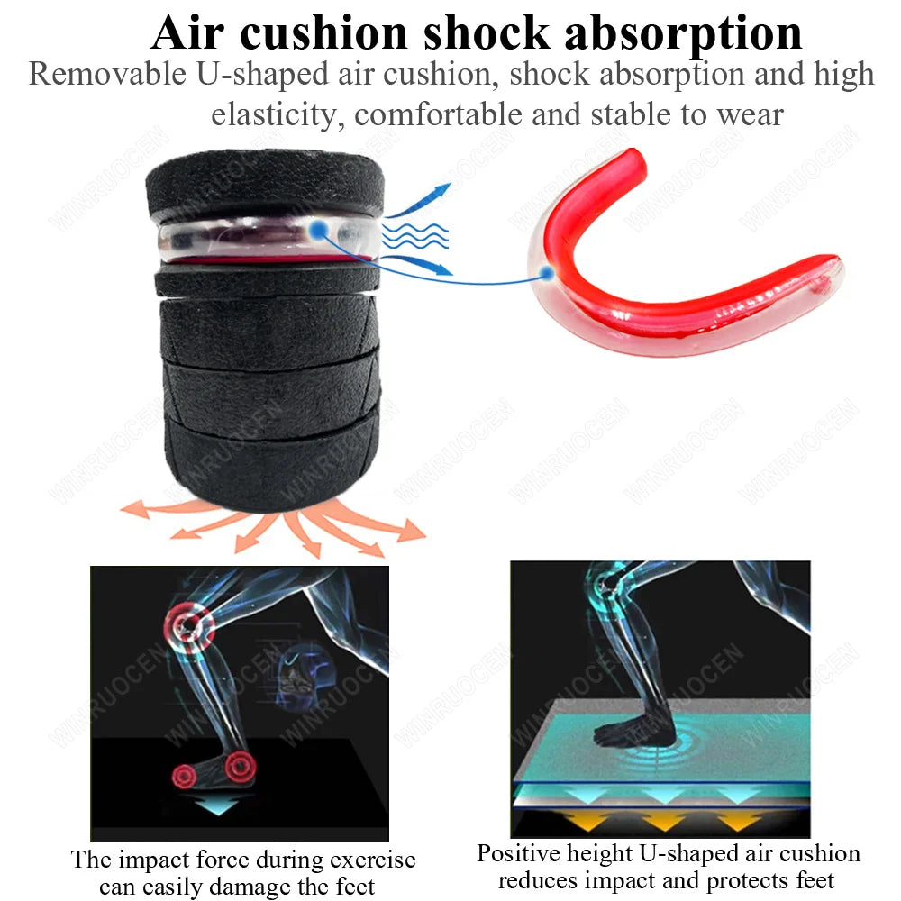 3-9cm Height Increase Insoles for Men Women Elevator Shoes Cushion Unisex Sneakers Heel Lifting Insert Heighten Insoles