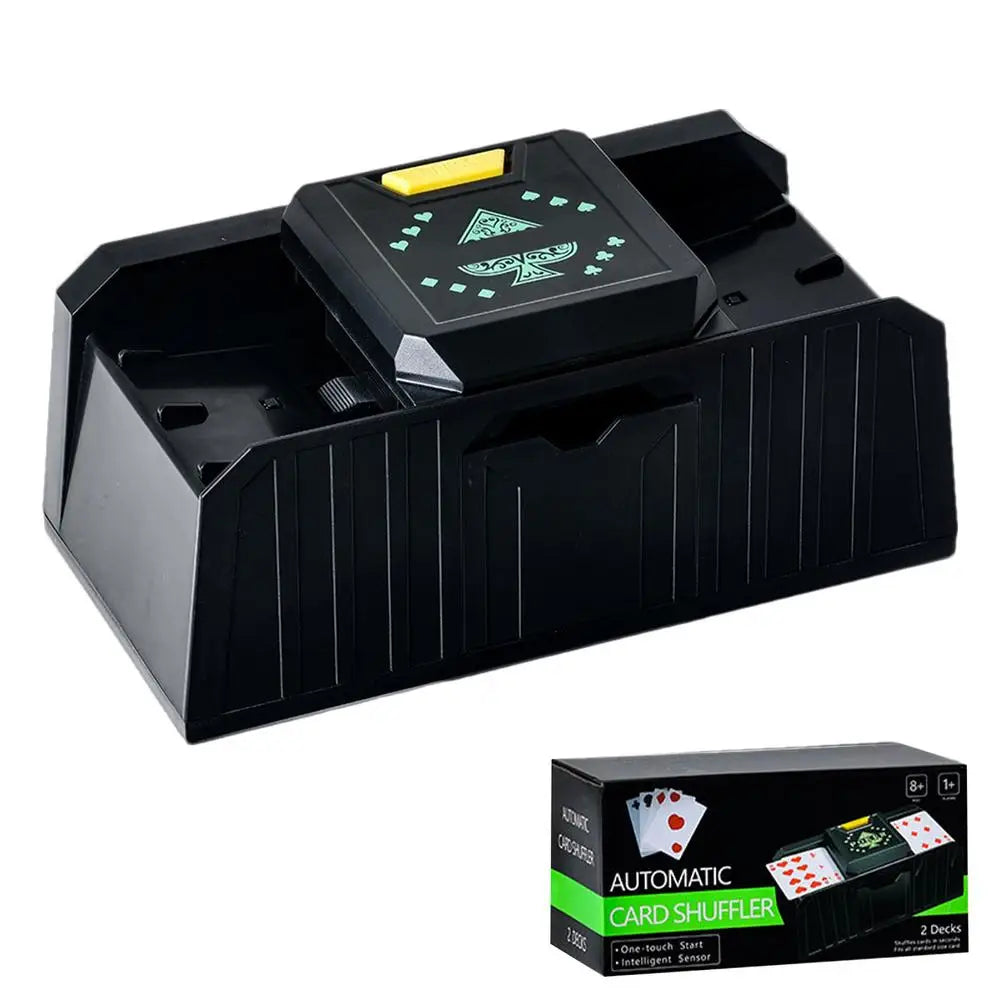Mélangeur automatique de cartes Mélangeur de cartes automatique à réaction/chronométrage à 2 jeux Mélangeur de poker électrique à piles pour casino
