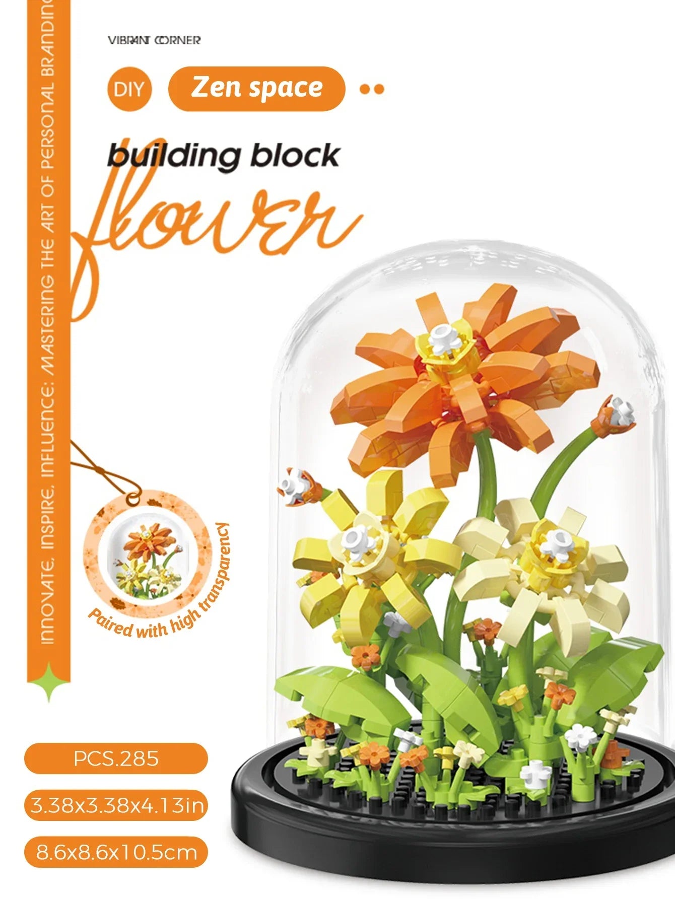 Building block bouquet assembly toy children's puzzle building block toy parent-child interactive desktop decoration
