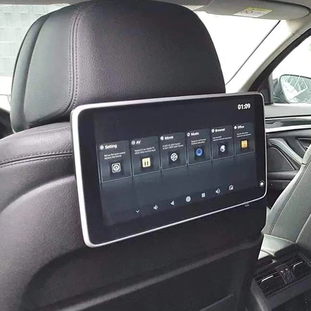 Moniteur d'appui-tête de voiture Android 12.0 de 11,6 pouces pour BMW X7 G07 2019-2025 Support de siège arrière WiFi 4K Écran tactile Vidéo Support caché