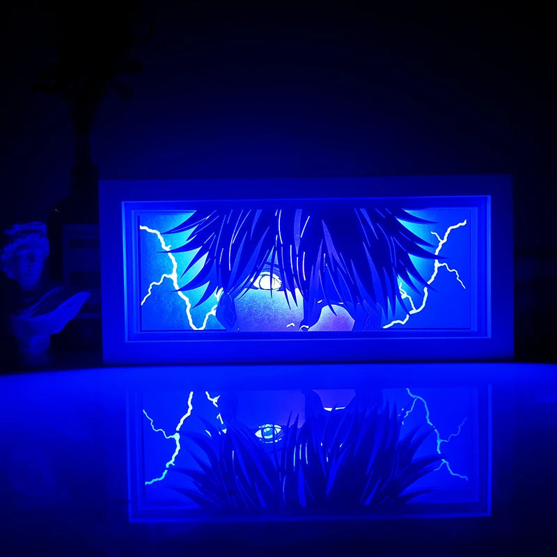 Anime One Piece Paper Cut Shadow Box Light Remote control model multiple colors Gamer Bedroom Decoration party present