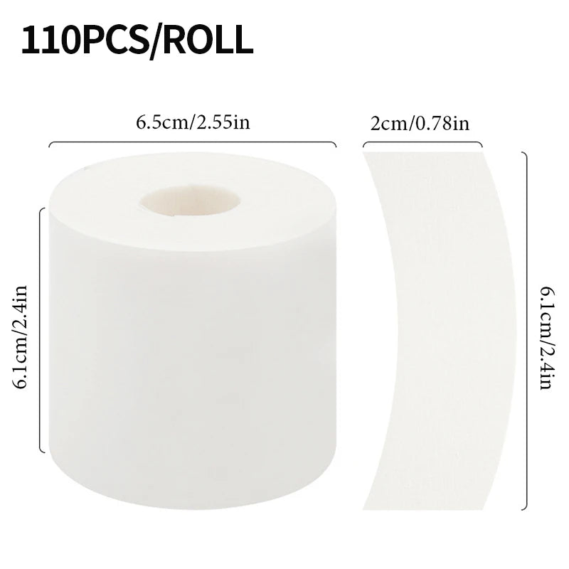 110 piezas/rollo de almohadillas de espuma micro para los ojos, cintas para extensiones de pestañas, accesorios de maquillaje, suministros para levantamiento de pestañas, almohadillas de espuma micro para debajo de las pestañas