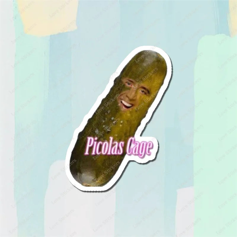 Picolas Cage 5PCS Stickers for Living Room Bumper Anime Cute Kid Car Art Print Window Home Decor